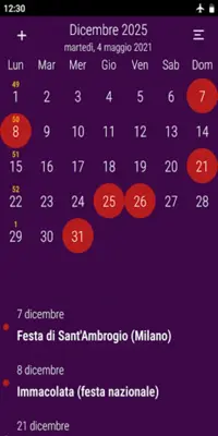 Calendario Italiano android App screenshot 0